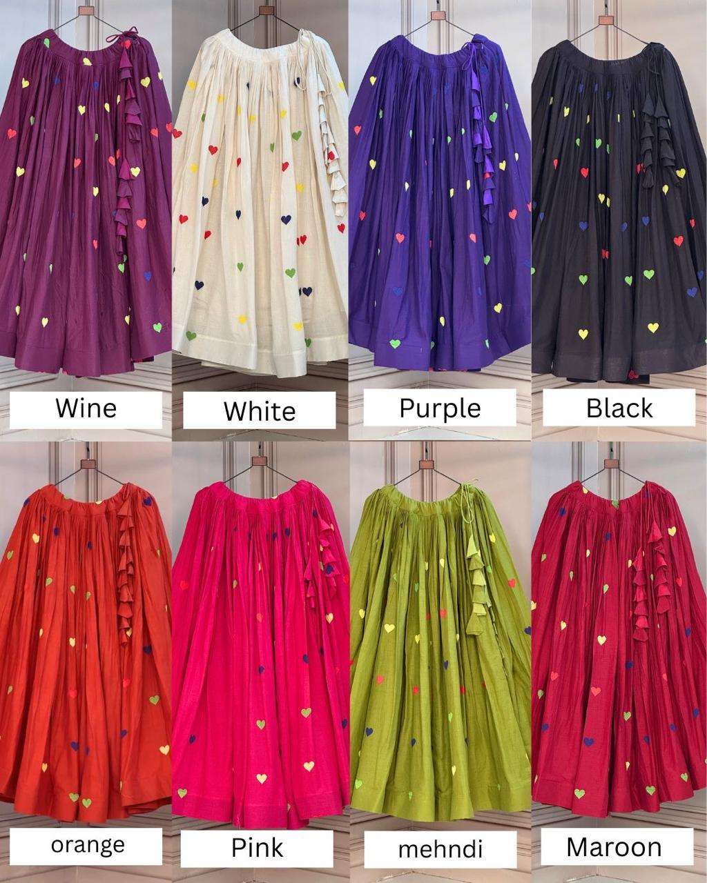  Super soft and Cora Cotton fabric With Attractive Heart thread Embroidery work on reseller in surat 7181 Only lehenga